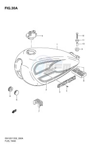 GN125 (E2) drawing FUEL TANK (MODEL X)