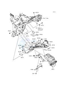 NINJA 300 ABS EX300BEF XX (EU ME A(FRICA) drawing Rear Fender(s)