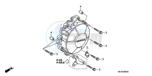 CBR600RA9 UK - (E / ABS) drawing GENERATOR COVER