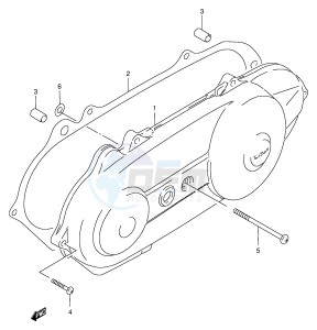 AE50 (E71) drawing CRANKCASE LH COVER