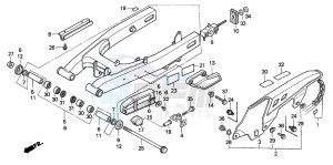 XL600V TRANSALP drawing REAR FORK