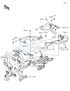 VERSYS 650 ABS KLE650FHF XX (EU ME A(FRICA) drawing Seat Cover