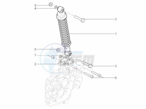 Typhoon 50 4T 4V E2 (NAFTA) USA drawing Rear suspension - Shock absorber/s