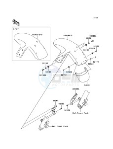 ER-6f EX650A7F GB XX (EU ME A(FRICA) drawing Front Fender(s)