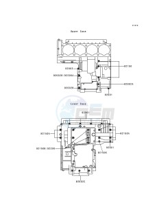 ZR 1100 C [ZRX1100] (C3-C4) drawing CRANKCASE BOLT PATTERN