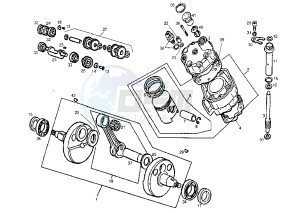 GPR REPLICA - 50 cc drawing CRANKSHAFT-CYLINDER