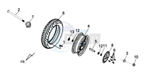 JET 4 50cc drawing FRONT WHEEL