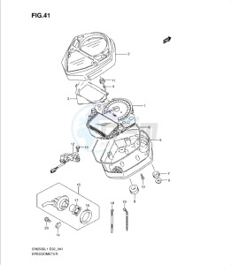 SV650/S drawing SPEEDOMETER (SV650SUL1 E24)