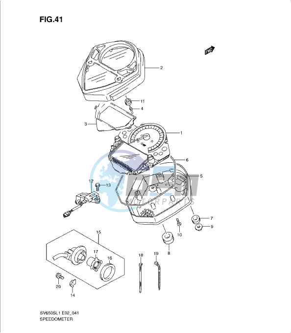 SPEEDOMETER (SV650SUL1 E24)