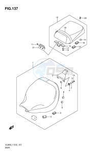 VL800 (E2) VOLUSIA drawing SEAT (VL800CUEL1 E19)