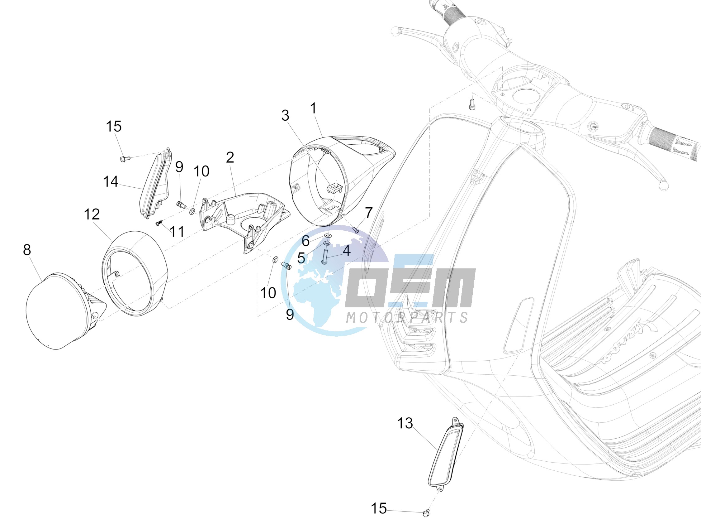 Front headlamps - Turn signal lamps