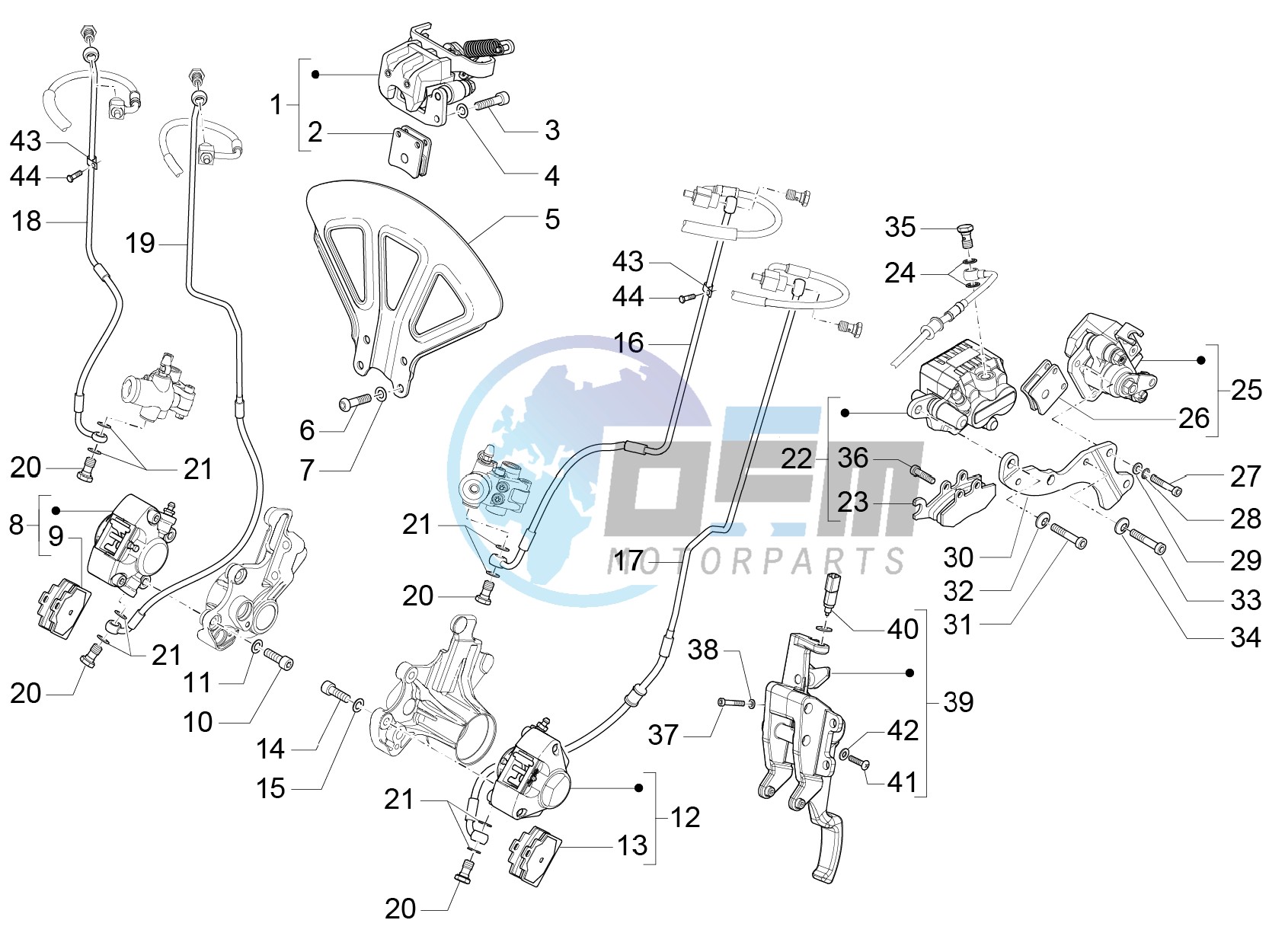 Brakes pipes - Calipers (ABS)