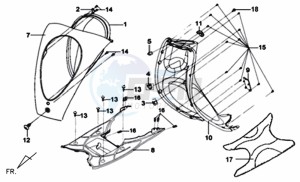 MIO 50 drawing FR PLATE / HEAD LIGHT / FOOTREST