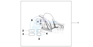 CB600F CB600F drawing HUGGER NH-A84P