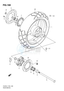 DL650 (E2) V-Strom drawing REAR WHEEL (DL650AUEL1 E19)