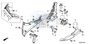 VFR1200XE CrossTourer - VFR1200X 2ED - (2ED) drawing LOWER COWL