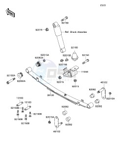 KAF 540 D [MULE 2020] (D1) [MULE 2020] drawing REAR SUSPENSION