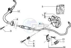 NRG 50 MC3 drawing Rear brake caliper (Vehicle with rear hub brake)