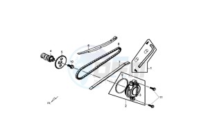 FIDDLE III 50 drawing CHAIN / CHAIN TENSIONER / CHAIN GUIDE