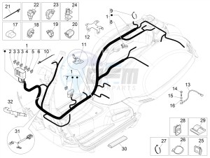 GTV 300 HPE SEI GIORNI IE E4 ABS (NAFTA) drawing Main cable harness