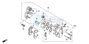 SH150S 125 drawing FRONT BRAKE CALIPER