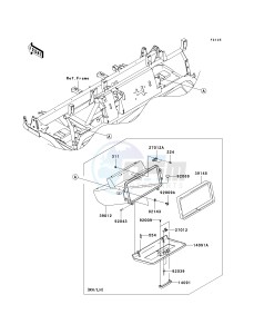 KAF 950 G [MULE 4010 TRANS4X4 DIESEL] (G9F-GAF) GAF drawing FRONT BOX