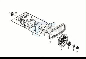 CROX 50 (AE05WB-EU) (E5) (M1) drawing MOVABLE DRIVE FACE ASSY