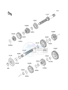 KLX 140 A [KLX140] (A8F-A9FA) A9F drawing TRANSMISSION