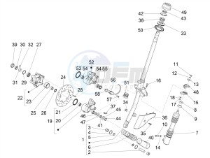 LX 125 4T 3V IGET NOABS E3-E4 (APAC) drawing Fork/steering tube - Steering bearing unit