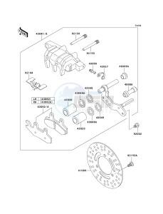 KLF 300 C [BAYOU 300 4X4] (C15-C17 C17 CAN ONLY) [BAYOU 300 4X4] drawing FRONT BRAKE-- C15- -