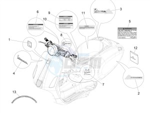 PRIMAVERA 50 4T 3V E4 30 MPH NOABS 30 Mph (NAFTA) drawing Plates - Emblems