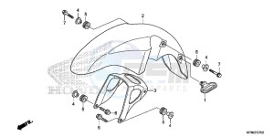 GLR1251WHF CB125F UK - (E) drawing FRONT FENDER