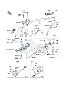 Z750 ZR750LBF FR GB XX (EU ME A(FRICA) drawing Handlebar