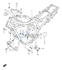 GSF1200 (E2) Bandit drawing FRAME (GSF1200SAW)