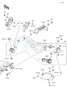 KLX110 KLX110CFF EU drawing Muffler(s)