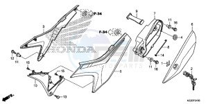 CRF250LAH CRF250LA ED drawing SIDE COVER (CRF250L/ LA)