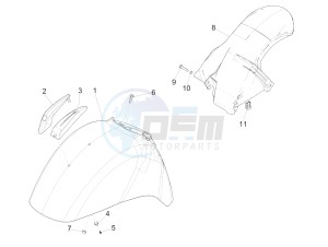 SUPER GTS 125 4T IE ABS-NOABS E3 (EMEA) drawing Wheel housing - Mudguard