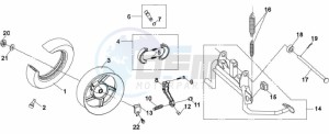 JET SPORT X R 50 drawing REAR WHEEL / CENTRAL STAND