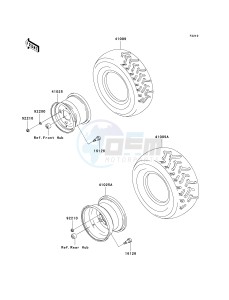 KVF700 D [PRAIRIE 700 4X4 TEAM GREEN SPECIAL EDITION] (D1) D1 drawing WHEELS_TIRES