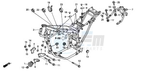 XL650V TRANSALP drawing FRAME BODY