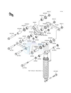 KX 250 K [KX250] (K2) [KX250] drawing REAR SUSPENSION