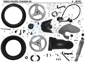 EVASION-50-EVASION drawing WHEEL - BRAKES