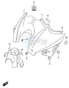 GSX-S1000 A drawing FUEL TANK FRONT COVER (GSX-S1000AZUFL8 E21)