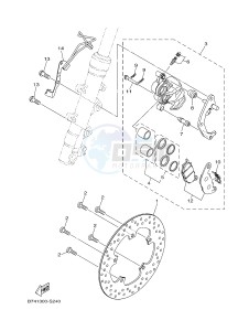 YP125RA EVOLIS 125 ABS (BL22 BL22) drawing FRONT BRAKE CALIPER