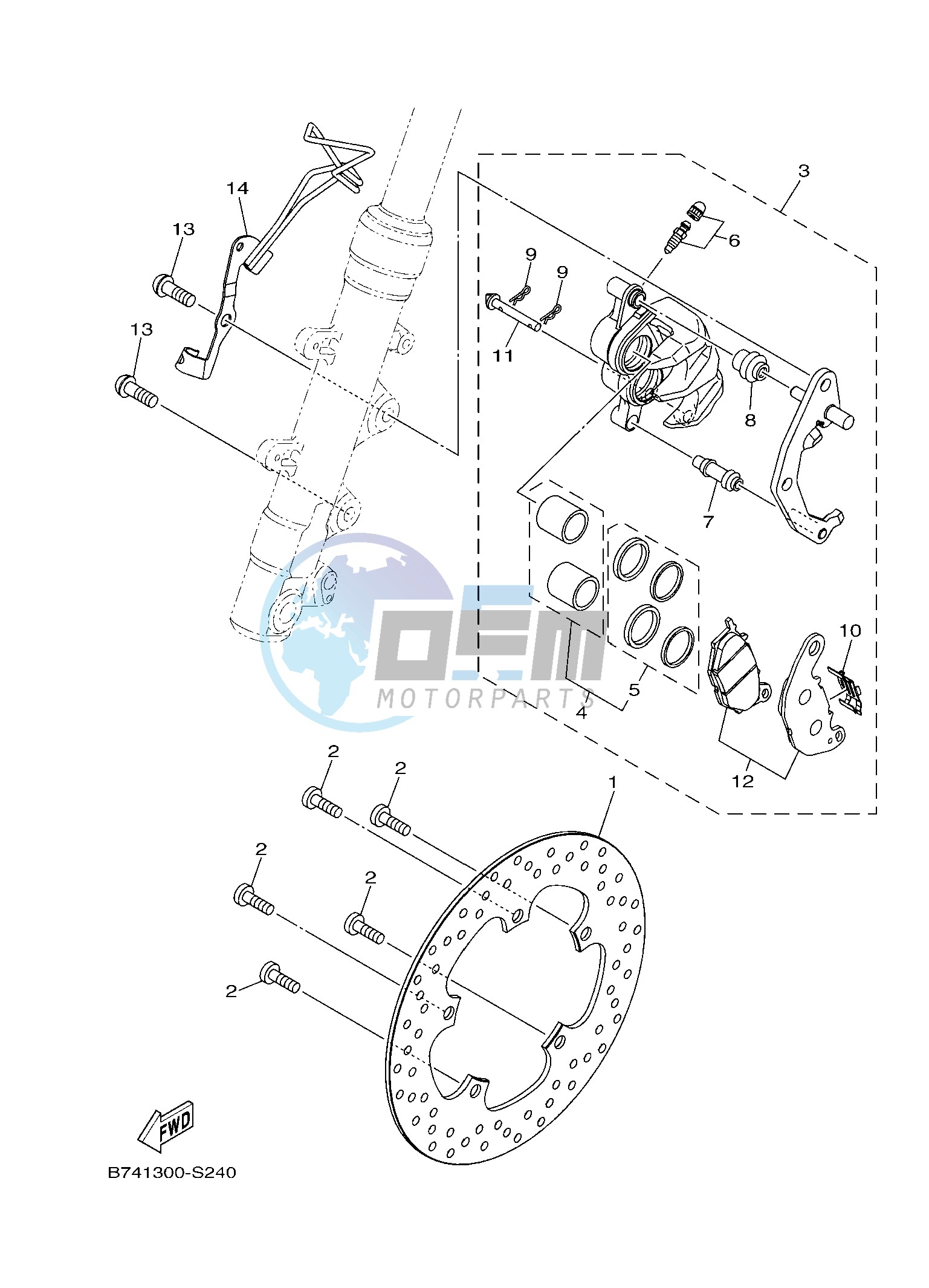 FRONT BRAKE CALIPER