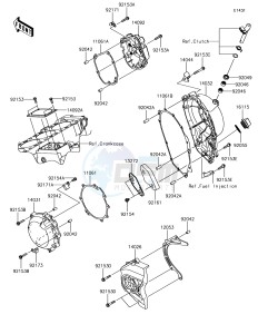 NINJA ZX-10R ZX1000SHF XX (EU ME A(FRICA) drawing Engine Cover(s)