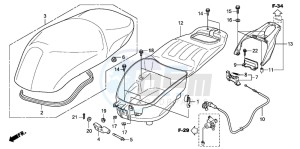 SH300AR drawing SEAT/LUGGAGE BOX