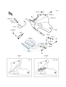 EX 250 F [NINJA 250R] (F6-F9) [NINJA 250R] drawing COWLING LOWERS