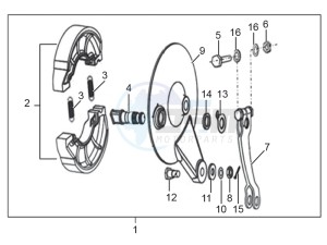 STX 150 drawing Rear brake assembly