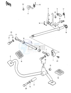 KZ 1000 P [POLICE 1000] (P1-P5) [POLICE 1000] drawing GEAR CHANGE MECHANISM